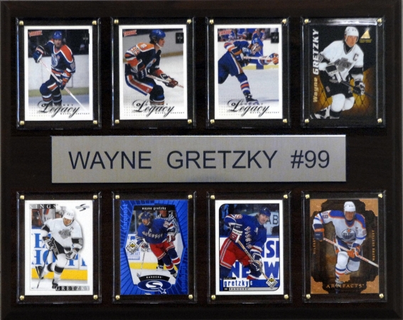 Picture of C & I Collectables 1215GRETZKY8C NHL Wayne Gretzky Edmonton Oilers 8 Card Plaque
