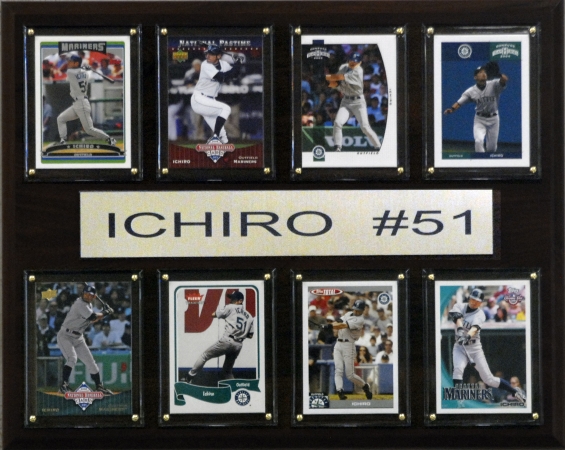 Picture of C & I Collectables 1215ICHIRO8C MLB Ichiro Seattle Mariners 8 Card Plaque