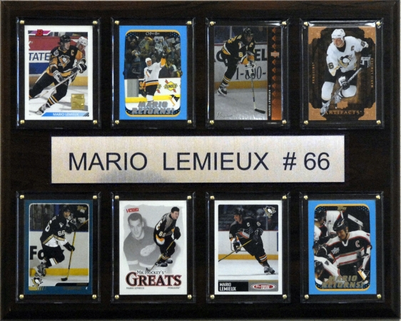 Picture of C & I Collectables 1215LEMIEUX8C NHL Mario Lemieux Pittsburgh Penguins 8 Card Plaque