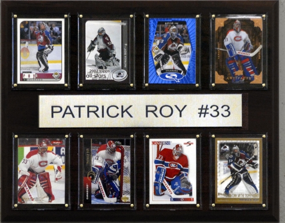 Picture of C & I Collectables 1215PROY8C NHL Patrick Roy Montreal Canadiens 8 Card Plaque