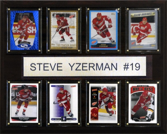 Picture of C & I Collectables 1215YZER8C NHL Steve Yzerman Detroit Red Wings 8 Card Plaque