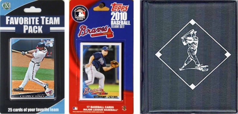 Picture of C & I Collectables 2010BRAVESTSC MLB Atlanta Braves Licensed 2010 Topps Team Set and Favorite Player Trading Cards Plus Storage Album