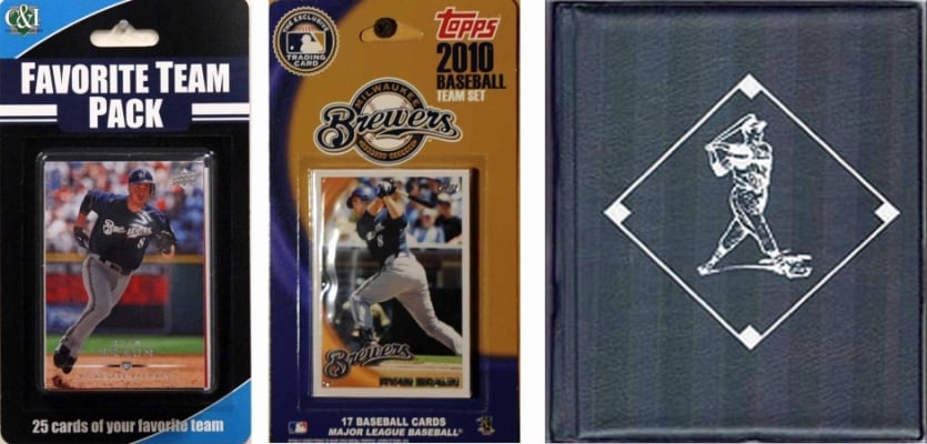 Picture of C & I Collectables 2010BREWERSTSC MLB Milwaukee Brewers Licensed 2010 Topps Team Set and Favorite Player Trading Cards Plus Storage Album