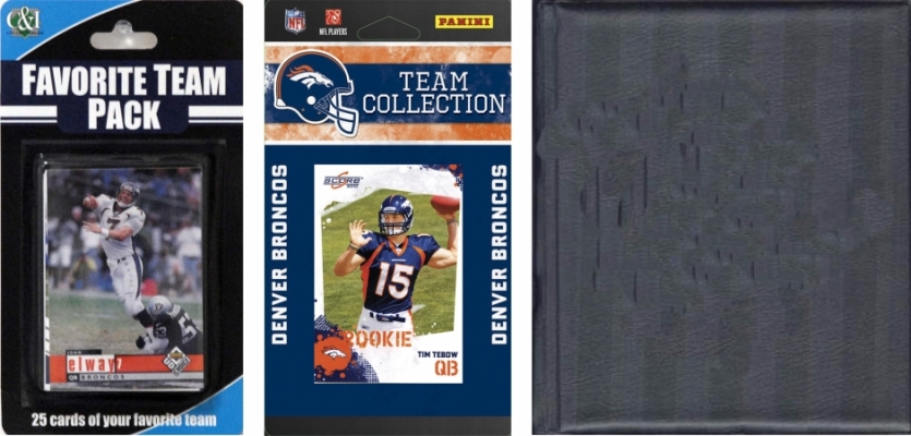 Picture of C & I Collectables 2010BRONCOSTSC NFL Denver Broncos Licensed 2010 Score Team Set and Favorite Player Trading Card Pack Plus Storage Album