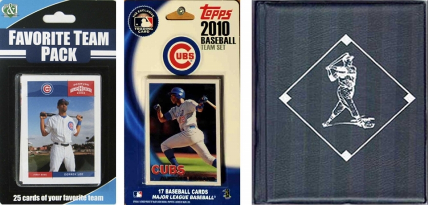 C & I Collectables 2010CUBSTSC MLB Chicago Cubs Licensed 2010 Topps Team Set and Favorite Player Trading Cards Plus Storage Album -  C & I Collectables Inc