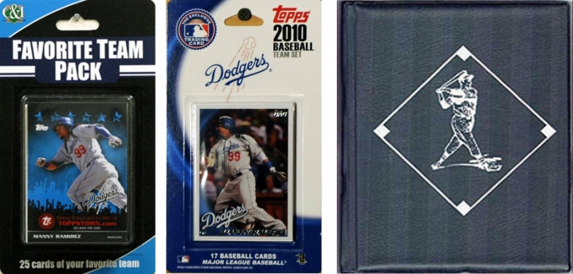 C & I Collectables 2010DODGERSTSC MLB Los Angeles Dodgers Licensed 2010 Topps Team Set and Favorite Player Trading Cards Plus Storage Album -  C & I Collectables Inc