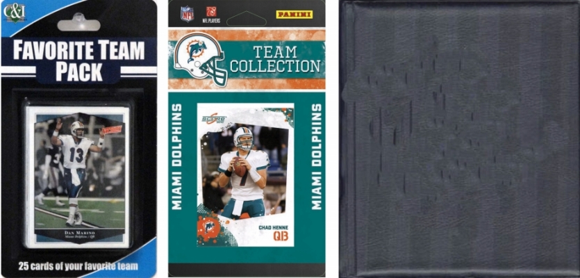 Picture of C & I Collectables 2010DOLPHINSTSC NFL Miami Dolphins Licensed 2010 Score Team Set and Favorite Player Trading Card Pack Plus Storage Album