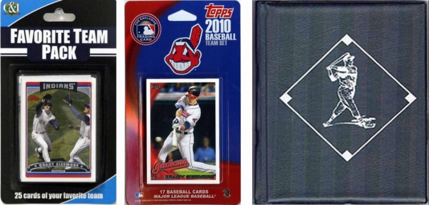 Picture of C & I Collectables 2010INDIANSTSC MLB Cleveland Indians Licensed 2010 Topps Team Set and Favorite Player Trading Cards Plus Storage Album