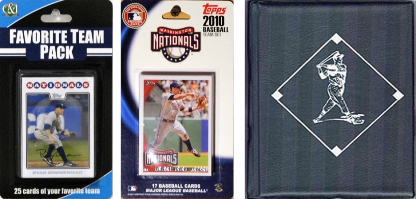 Picture of C & I Collectables 2010NATIONTSC MLB Washington Nationals Licensed 2010 Topps Team Set and Favorite Player Trading Cards Plus Storage Album