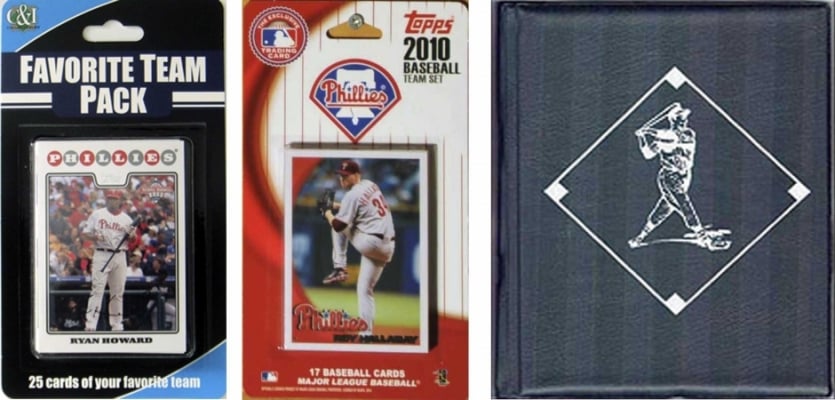 Picture of C & I Collectables 2010PHILLSTSC MLB Philadelphia Phillies Licensed 2010 Topps Team Set and Favorite Player Trading Cards Plus Storage Album