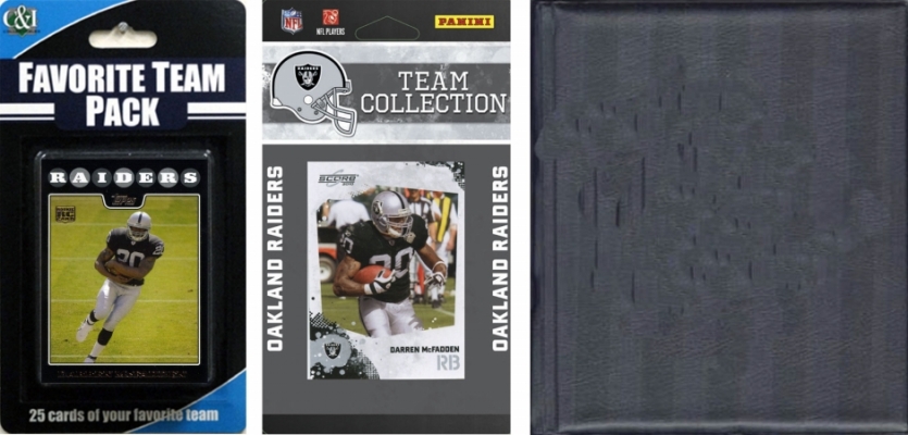 Picture of C & I Collectables 2010RAIDERSTSC NFL Oakland Raiders Licensed 2010 Score Team Set and Favorite Player Trading Card Pack Plus Storage Album