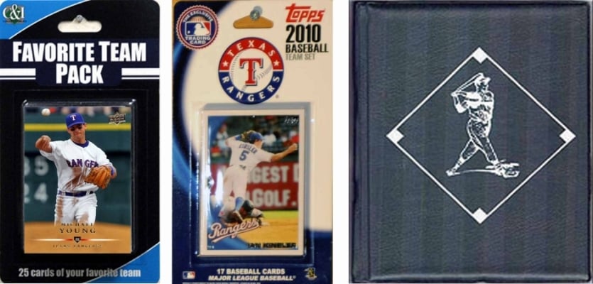 Picture of C & I Collectables 2010RANGERSTSC MLB Texas Rangers Licensed 2010 Topps Team Set and Favorite Player Trading Cards Plus Storage Album