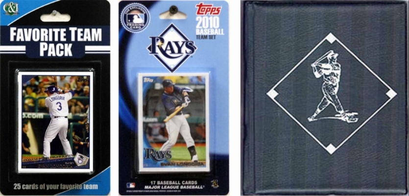 Picture of C & I Collectables 2010RAYSTSC MLB Tampa Bay Rays Licensed 2010 Topps Team Set and Favorite Player Trading Cards Plus Storage Album