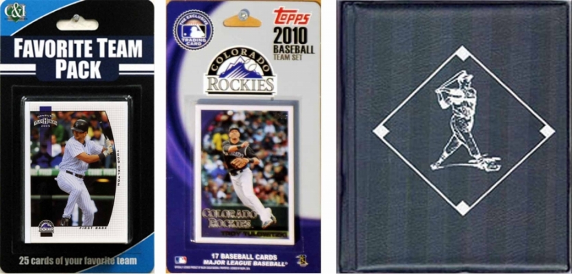 MLB Colorado Rockies Licensed 2010 Topps Team Set and Favorite Player Trading Cards Plus Storage Album