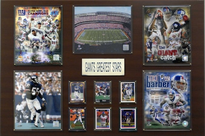Picture of C & I Collectables 2436NYG NFL New York Giants Greatest Star Plaque