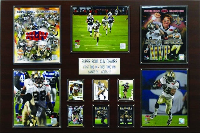 Picture of C & I Collectables 2436SAINTSSB44 NFL New Orleans Saints Super Bowl XLIV Champions Plaque