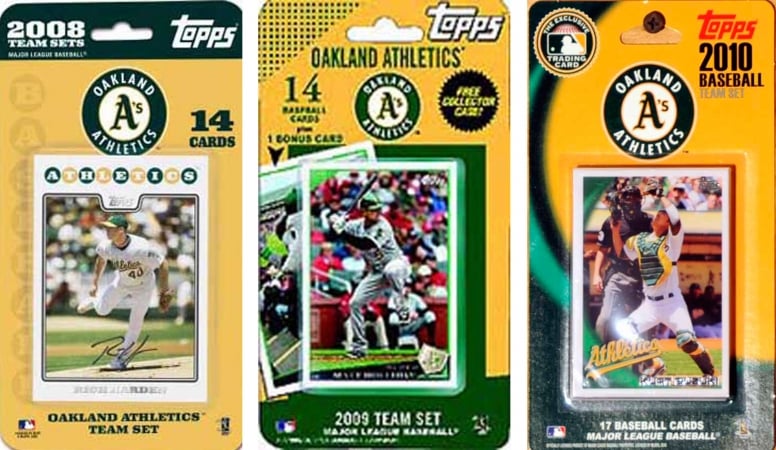 Picture of C & I Collectables AS3TS MLB Oakland Athletics 3 Different Licensed Trading Card Team Sets