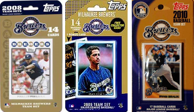 Picture of C & I Collectables BREWERS3TS MLB Milwaukee Brewers 3 Different Licensed Trading Card Team Sets