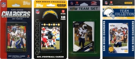 Picture of C & I Collectables CHARGERS4TS NFL San Diego Chargers 4 Different Licensed Trading Card Team Sets