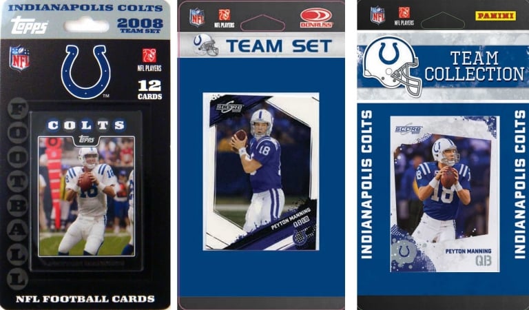 Picture of C & I Collectables COLTS3TS NFL Indianapolis Colts 3 Different Licensed Trading Card Team Sets