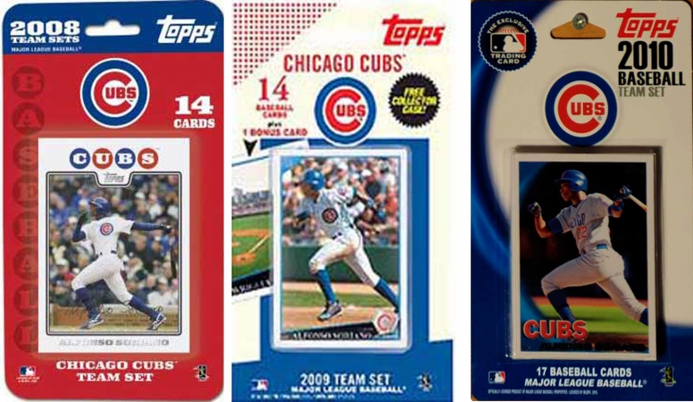 C & I Collectables CUBS3TS MLB Chicago Cubs 3 Different Licensed Trading Card Team Sets -  C & I Collectables Inc
