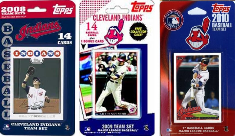 Picture of C & I Collectables INDIANS3TS MLB Cleveland Indians 3 Different Licensed Trading Card Team Sets
