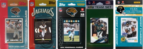 Picture of C & I Collectables JAGUARS5TS NFL Jacksonville Jaguars 5 Different Licensed Trading Card Team Sets