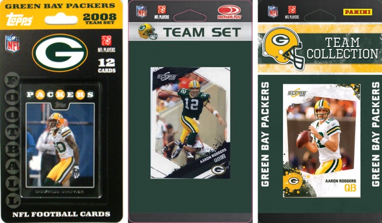 Picture of C & I Collectables PACKERS3TS NFL Green Bay Packers 3 Different Licensed Trading Card Team Sets