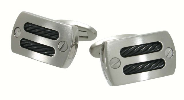 TCL-4061-01 Titanium Cuff Link- Twist Collection
