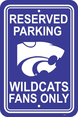 Picture of Fremont Die 50228 Kansas State Wildcats- 12 in. X 18 in. Plastic Parking Sign 