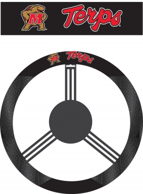 Picture of Fremont Die 58536 Maryland Terrapins- Poly-Suede Steering Wheel Cover
