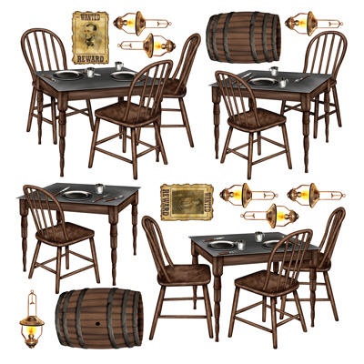 Beistle 52042 Saloon Table Props Pack of 12