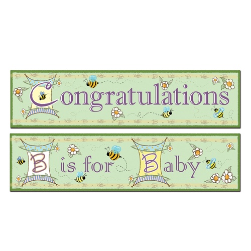 Picture of Beistle 57898 B Is for Baby Banners Pack of 12