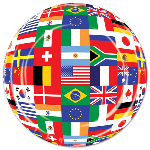 Picture of Beistle 58022 International Flag Plates Pack of 12