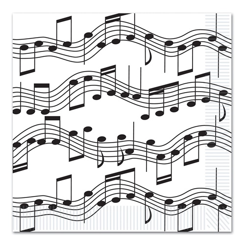 Picture of Beistle 58113 Musical Note Luncheon Napkins Pack of 12