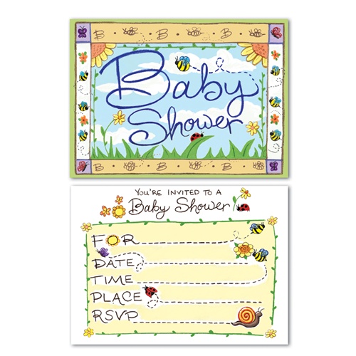 Picture of Beistle 58258 B Is For Baby Invitations Pack of 12