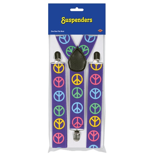 Picture of Beistle 60818 Peace Sign Suspenders Pack of 12