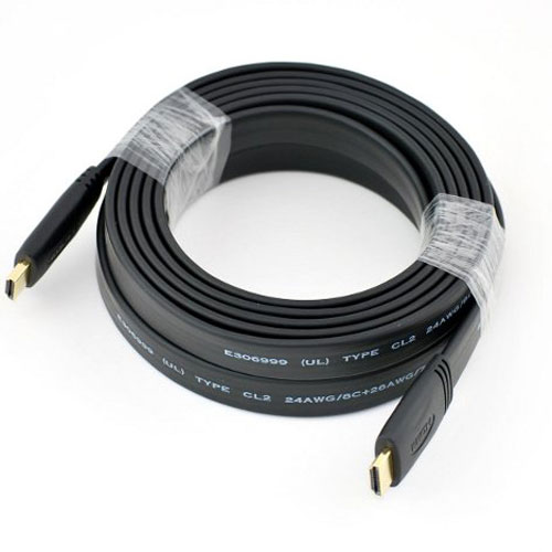 Picture of CMPLE 437-N HDMI 1.3 Cable FLAT CL2 Rated- Gold Plated -15ft