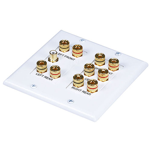 Picture of CMPLE 529-N Speaker Wall Plate- 5.1 Surround Sound Distribution- 2-Gang