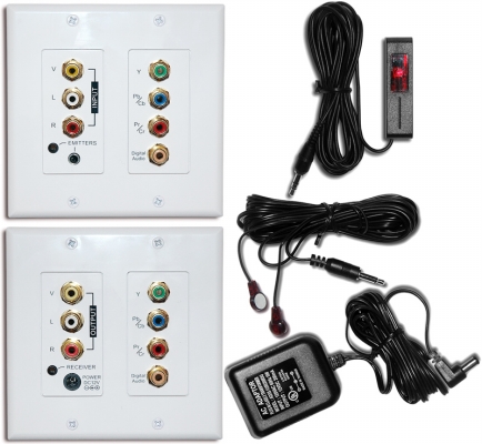 Picture of CMPLE 1228-N Component Composite Video Digital Stereo Audio IR Repeater Kit System Over CAT5