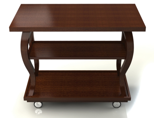 Picture of Geneva 79987 3-Shelf Open Service Cart with Cabriole Leg