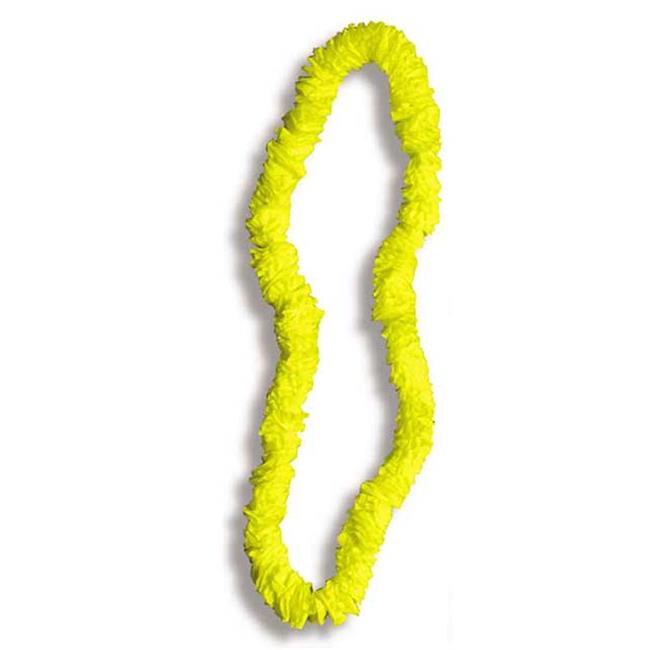 Beistle 66355Y501.5 in. x 36 in. Soft-Twist Poly Leiswith Labeled Box - Yellow