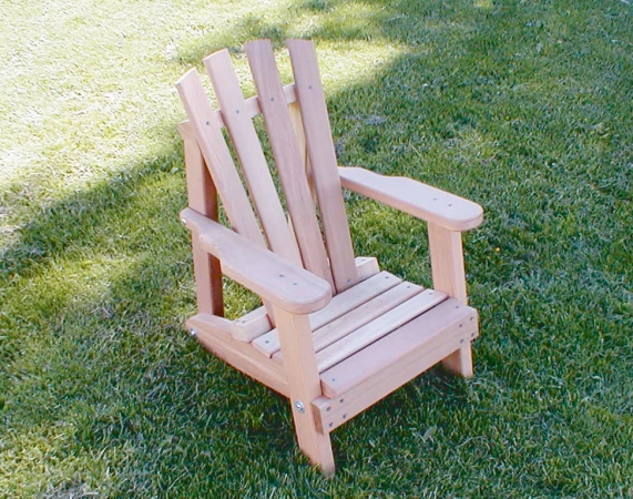Picture of Creek Vine Designs WF5000CVD Cedar Child Size Wide Slat Adirondack Chair
