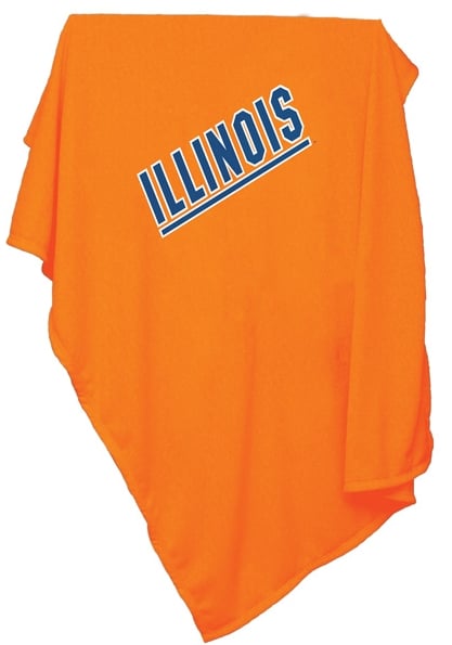 Picture of Logo Brands 151-74 Illinois Sweatshirt Blanket