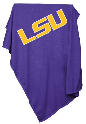 Picture of Logo Brands 162-74 Louisiana State University Sweatshirt Blanket