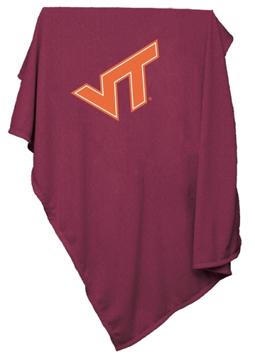 Picture of Logo Brands 235-74 Virginia Tech Sweatshirt Blanket