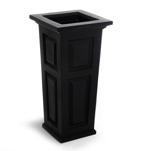 4833B Nantucket Tall Planter - Black