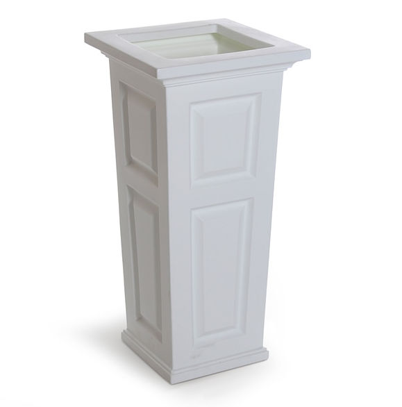 4833W Nantucket Tall Planter - White