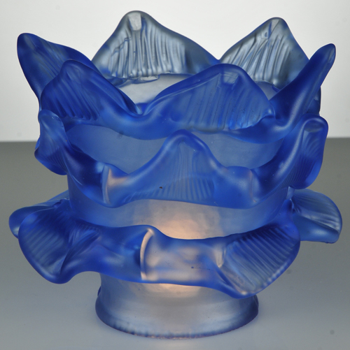 Picture of Meyda  14656 3.25&quot; x 4.5&quot; Tier Glass - Blue