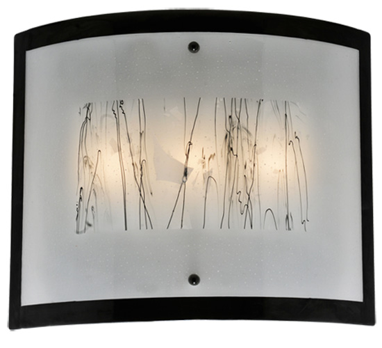 116897 24 in. W Twigs with Boarder Fused Glass Wall Sconce
